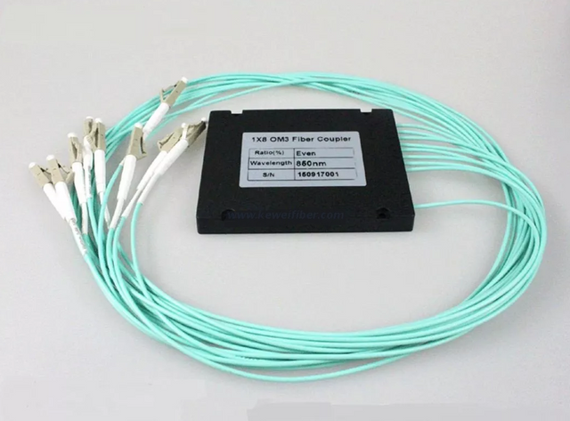 850nm & 1310nm Dual Window 1×2, 2×2 OM3 Multi-mode Fused Fiber Optic Coupler