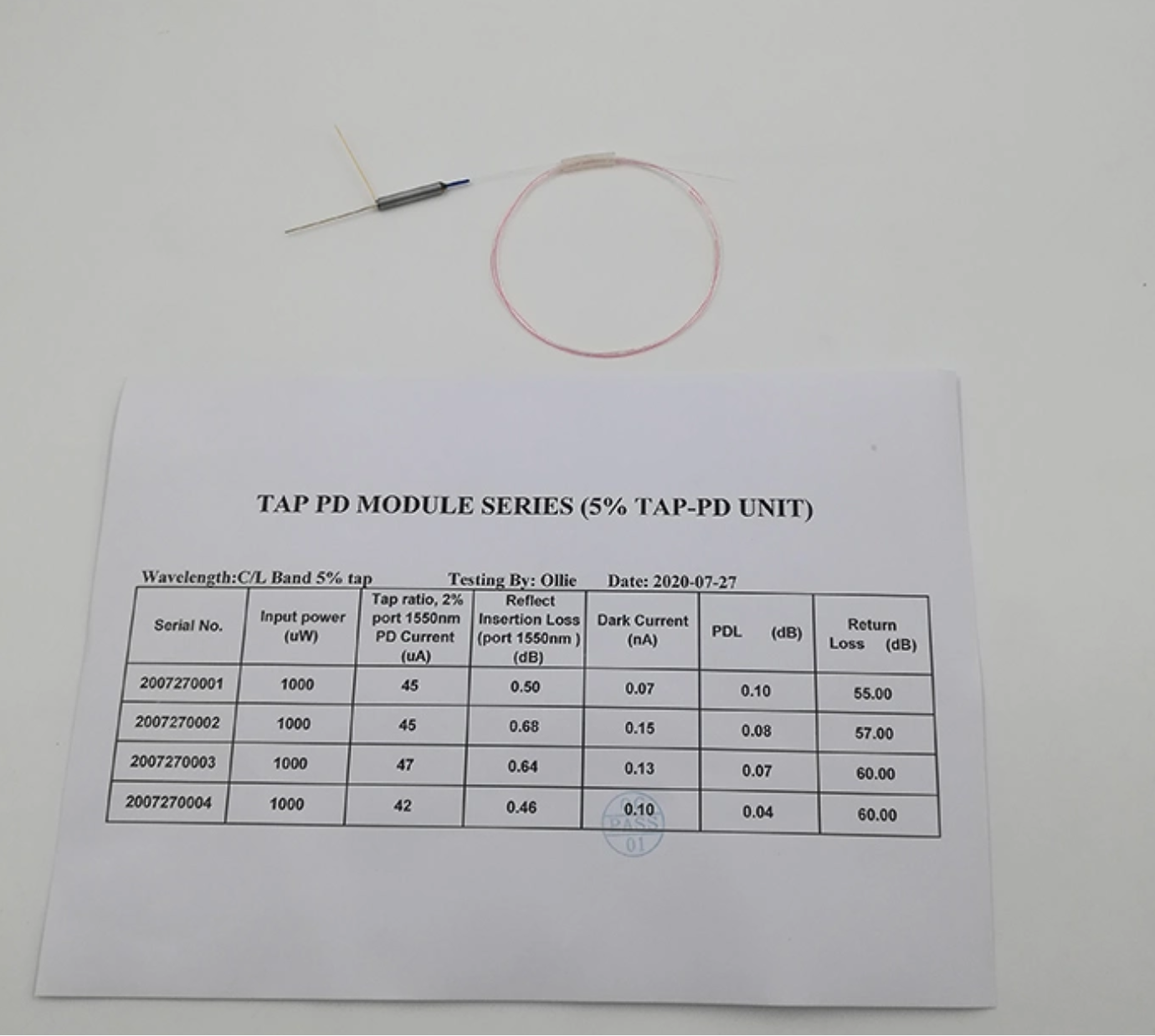 Tap Pd Coaxial Analog Pin Photodiode Detector Module with Pigtail 